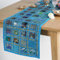 Indischer Patchwork Baumwolle Blau Tischläufer 41x183 cm Dekorativ Rajasthani Handbestickt Buntes Luxuskaffee Essen Stil Tischset Tisch Dekoration