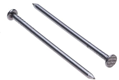 Nails for Wood Flat Round Head (Pack of 500) Common Nails Black Alloy Steel Heavy Duty for DIY and Crafts Home Decor Woodwork Furniture Size: Length 20 mm Nail Diameter 1.2 mm