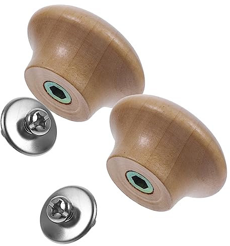 MAGICLULU 2St Topfkappe aus massivem Holz Deckelknopf Griff des Kochgeschirrdeckels Ersatzknopf Topfdeckelgriff werkzeug abnehmbar Hutperlen Topfgriff Zubehör Topfdeckel aus Holz hölzern