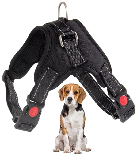 Arnés Perro, antitirones, Ajustable con Tela Respirable y Botones de Seguridad. Accesorio Ideal para Perro Mediano. (Arnes M)