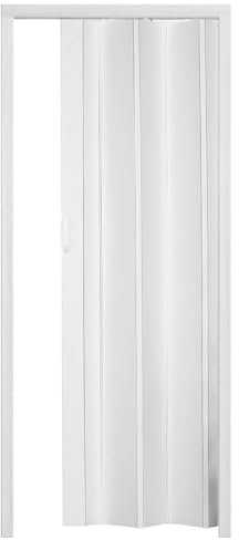 Paluplus Porta a Soffietto in ABS Ultra Sottile di colore Bianco, Misura 215x82 cm, Spessore 0,6 mm, Senza Serratura con Chiusura Magnetica, Porta Interna con Maniglia -2735F