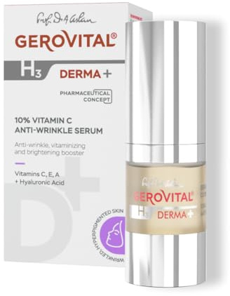 Serum mit 10% Vitamin C – Aufhellende & feuchtigkeitsspendende Pflege für einen ebenmäßigeren Teint – 15 ml Gerovital H3 Derma+