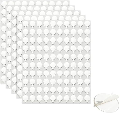 Double-Sided Sticky Adhesive Dots – Easy-to-Peel Sticky Putty with Pull-Tab, Clear Removable Mounting Putty, Double-Sided Tape Dots for Walls, Crafts, Posters, Balloons, and Classroom Decor (500)