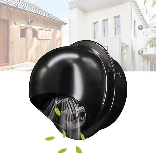 RoundGrill Ø100 150 200 mm avgasskydd avlopp skydda luftåterkallande vitt stål kökskåpa skydd