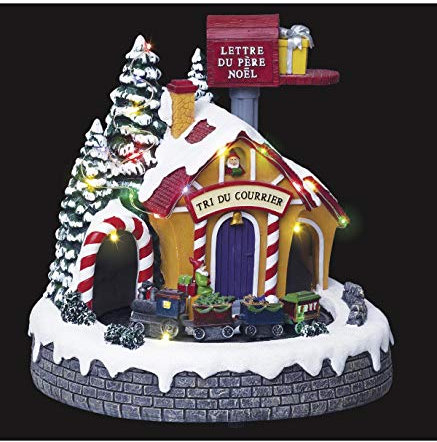 Feeric Lights et Christmas - Village de noël Poste du père noël animé 20 LED à Piles