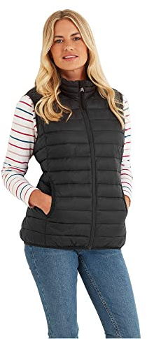 TOG24 Damen Weste Steppweste Leicht Übergangsweste Ärmellos Laufweste Warme Daunenweste Pufferjacke Bodywarmer Outdoor Sportweste für Wandern Radfahren Schwarz DE 52