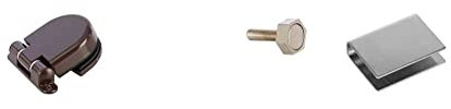 eliga Türband Modern Art Anschraubband braun & Türmagnet 15 mm mit U-Haftblech für Glastüren 8 mm