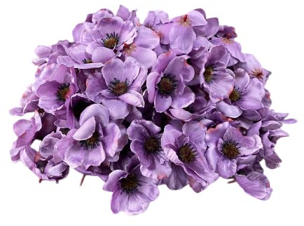 Rikyo 100 Pezzi di Anemone Artificiale in Seta, Fiori di Papavero Autunnale Finti, Riempitivi per Vasi, Corsetti per Decorazione di Nozze, Parete della Stanza dei Bambini