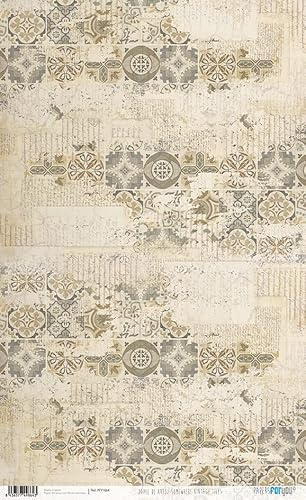 Papers For You Papel de Arroz 54x33 cm 25-30 gr. (Somewhere Over Vintage Tiles)