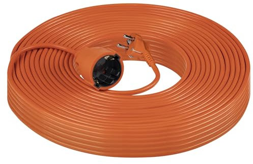 Miratic Alargadera 20m para Jardín - Alargador Enchufe 20 Metros de una Toma Schuko IP20 PVC 3x1mm² - Alargadera para Exterior e Interior Tipo de Cable: H05VV-F Corriente: 10 A MAX. (20 M)