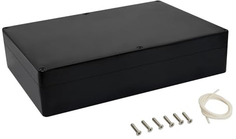 LeMotech Projekt Box ABS Kunststoff Verteilerkasten IP65 Wasserdicht Elektrische Boxen Universal Gehäuse Schwarz Außengröße 263x182x60mm(1 Stück)