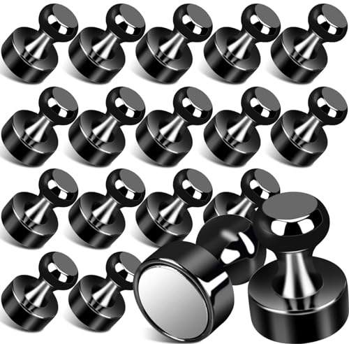 MTS Magnete - Magneti al neodimio, extra forti, 18 pezzi, per lavagne magnetiche, lavagne bianche, frigorifero, mini magneti per decorazione di ufficio, carte e cucina