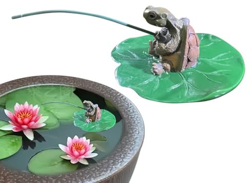 Turtle Statue, Mini Pond Decorative Fishing Figure, Hand-Painted Resin Craft for Realistic Charm, Weather-Resistant Design for Outdoor Longevity, Ideal for Home Garden, Porch Decor