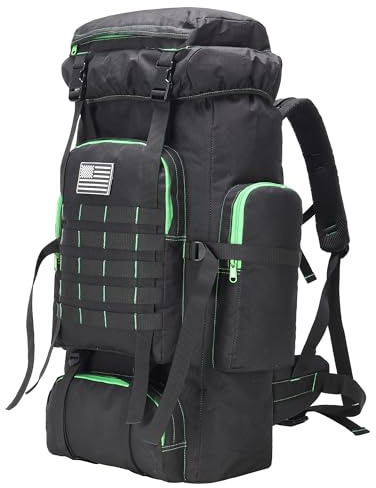 W WINTMING Hiking Backpack for Men 70L/100L Camping Backpack Military Rucksack Molle 3 Days Assault Pack for Climbing