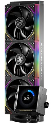Thermalright Peerless Vision 360 ARGB - Raffreddatore CPU Aio Cooler, sistema di raffreddamento ad acqua per PC 360, schermo LCD IPS da 3,95 con risoluzione 480 x 480, per AM4/AM5; Intel 1700/1851, 3