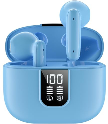 Kopfhörer Kabellos Bluetooth 5.4, In Ear Kopfhörer mit 6 Mic, ENC Noise Cancelling, 2025 Neue Earbuds Surround-Sound, Leicht/35 Std. Spielzeit/IP7 Wasserabweisend/LED-Anzeige, Ohrhörer für den Alltag
