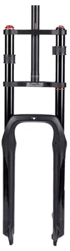 MTB-Gaffel 26 Fet Cykelgaffel 180mm Slaglängd Luftfjädring Gaffel 1-1/8 Rak Dubbelkronade Gafflar QR 9 * 135mm Skivbroms Cykelgaffel För BMX/DH Snö Strand E-cykel