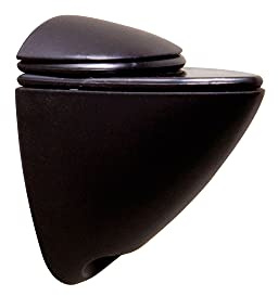 Amig Supporto da parete per ripiani e scaffali, apertura massima 10 mm, materiale Zamak, finitura nera, supporto sottile