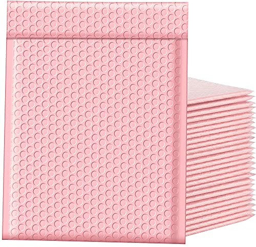 Famagic Bubble Mailers 8.5x12 Inch 25pc Light Pink Shipping Bags, Chic Packaging Bags For Small Business, Colored Padded Mailing Envelopes, Opaque Matte Self Seal Bubble Poly Mailers Bulk #2