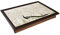 Penguin Home® Gepolstertes Knietablett|Design-Peacock Beige & Grün|Sitzsack gepolstert tragbar Laptop Schreibtisch Laptop Ständer Abendessen TV Tablett Frühstückstablett Serviertablett|Größe XL