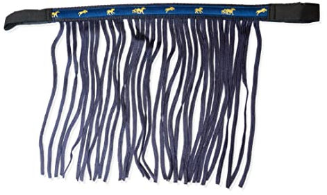 Fliegenfransen für Pferde Fliegenmaske mit Fransen & Klettverschluss, Fliegenhaube für Shetty, Pony, Cob, Warmblut, Kb (Warmblut (Full), Blau)