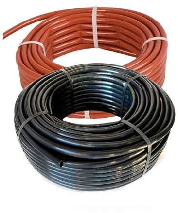 JARDIN202 - Tubo Goteo Sin Gotero 16 mm – Bobina Agrícola, Manguera para Riego Sin Gotero | Rollo de 50 metros (Negro)