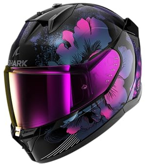 Shark, Casque Moto intégral D-SKWAL 3 MAYFER Noir/Violet, KVX