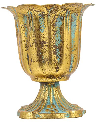 LIFKOME Pot De Fleurs Rétro avec Base Fonte Vase Décoratif De Style Européen pour Arrangements Floraux pour Mariages Et Décorations De Balcon Jardin Et Patio