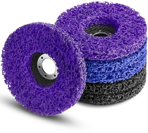 6 Piezas Discos de Limpieza Gruesos 125×22mm, Disco abrasivo CSD, Disco Pulido Disco Limpieza, CSD Disco para la Amoladora, Discos de Limpieza para Amoladora Angular Pulido