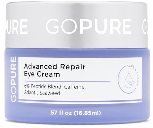 goPure Advanced Repair Eye Cream - Under Eye Cream for Puffiness, Bags, and Dark Circles, Visibly Improve the Look of Fine Lines, Wrinkles, and Crows Feet - 0.57 fl oz