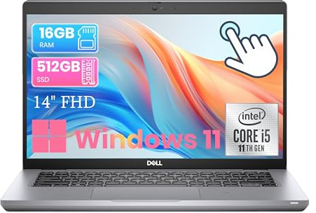 Dell Latitude 5421 Laptop 14in FHD Business Netbook, Intel Core i5-11400H Up to 4.5GHz, 16GB RAM, 512GB SSD, Backlit Keyboard, HDMI, Thunderbolt4, Type-C, Windows 11 Pro (Renewed)