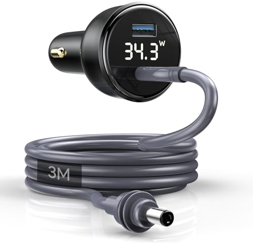 EDUP Starlink - Mini Adaptador de Coche, Cable de alimentación CC + Adaptador de Encendedor de Cigarrillos Starlink de 12 V-24 V con Pantalla Digital (3m)