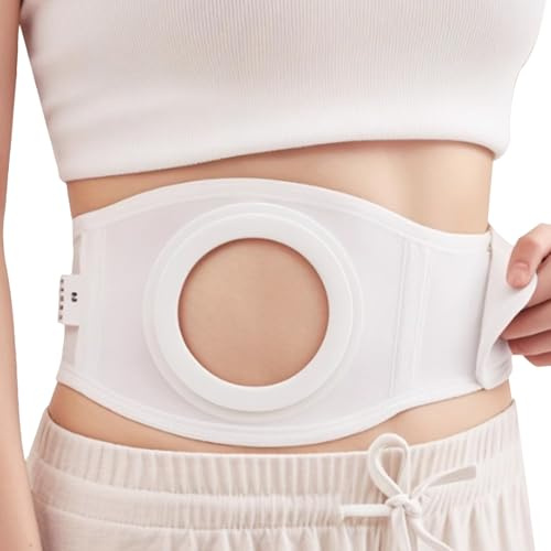 Stomiband, Justerbart Stomiband för Kolostomi- och Ileostomipåsehållare, Postoperativa Vårdtillbehör, Vit(XL)