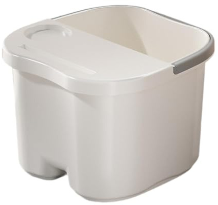 DEVNWIGMO Vasca Pediluvio per Piedi con Massaggio Nodo Manico Portatile Secchio Pedicure in PP Spesso Resistente Adatto per Adulti Anziani Uso Domestico Dormito, Piccolo con Coperchio