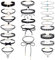 GiantGo Edivoi 21 Stück Choker Halsketten Set Gummi Halsband Tattoo-Kette Schmuck-Sets Damen-Schmuck Velvet Halskette Tattoo Halsband, -16 Schwarzen Samt-Halsketten, -5 Perlen-Perlen-Halsketten