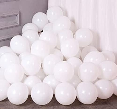 100Pcs 5 Inch Mini White Balloons, Helium Party Decorative Small Thick Latex Matte Balloons for Baby Shower, Birthday, Wedding, Engagement, Anniversary, Festival Decorations