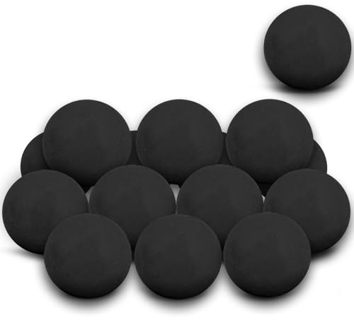 Zhenx Set di 15 sfere per fuoco in ceramica, 7,6 cm, rotonde, per bracieri interni ed esterni, braciere e camini, nero