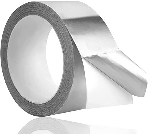 Comforty Ruban adhésif en aluminium - 20 m x 50 mm - Résistant à la chaleur - Pour sceller, réparer des surfaces métalliques et isoler