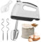 Gohytal Handmixer, Elektrisch-Handrührgerät, Handrührer Mixer, 260W 7 StuFen Handmixer Elektrisch, Rührgerät Mixer Handrührer mit 2 Schneebesen 2 Knethaken und 1 Eiweißtrenner,Spülmaschinengeeignet