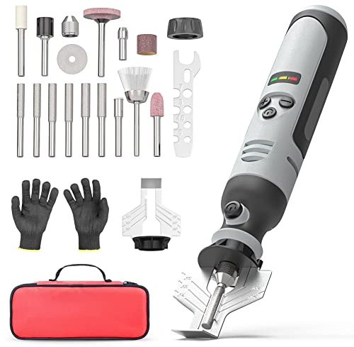 Bordhap Cordless Chainsaw Sharpener, Electric Handheld Chainsaw Sharpening Kit, High Speed ​Chainsaw Sharpening Tool