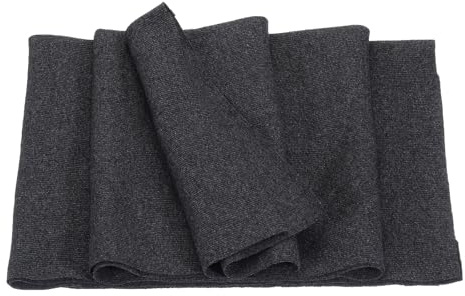 Rebower 50cm x 1.2m Puños Elásticos con Ribetes Acanalados para Coser Tela de Algodón Banda Elástica de Punto Acanalado, [para Puños, Cintura, Cuello] - Gris Oscuro