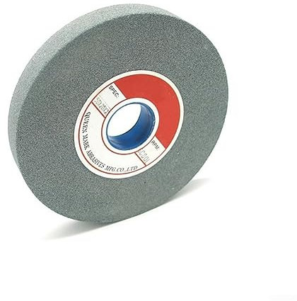 SZTVECFW Mola Piatta abrasiva in Ceramica da 150 mm, 6 Pollici, Mola in corindone Cromato, Grana 80, Bianca(Green)