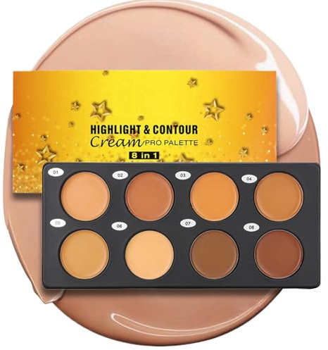 Concealer-Palette Für Die Farbkorrektur,8 Farbtöne Anhaltend Und Verschmierungssicher Makeup Für Das Gesicht - Konturierung Palette | Für Zuhause, Studentenwohnheim, Reisen, Apartment Und