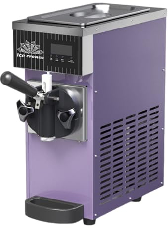 BeoyNot 450w Ahora Máquina Helado Profesional, Maquina Helados Soft, Producir:50-60 Bloques/H, Limpieza con Un Solo Clic, para Bares, Cafeterías, Supermercados Purple