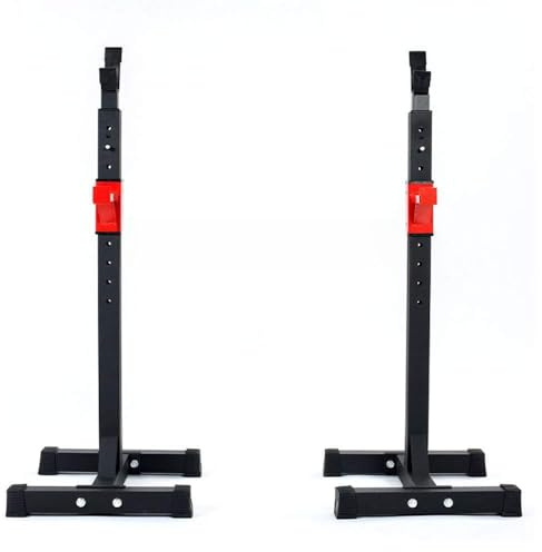 Soporte para sentadillas desmontable de alta resistencia para entrenamiento de fuerza en gimnasio en casa, 40,2 x 18,1 x 16,1 pulgadas, paquete de 2, acero negro