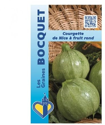 Sachet de graines de Courgette de Nice à fruit rond - 3 g - légume fruit - LES GRAINES BOCQUET