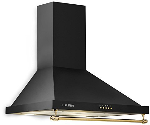 Cappa da parete Klarstein Montblanc, cappa aspirante/ricircolo, 3 livelli, cappa a camino con potenza di scarico max.: 610 m³/h, montaggio a parete, larghezza: 60 cm, nero