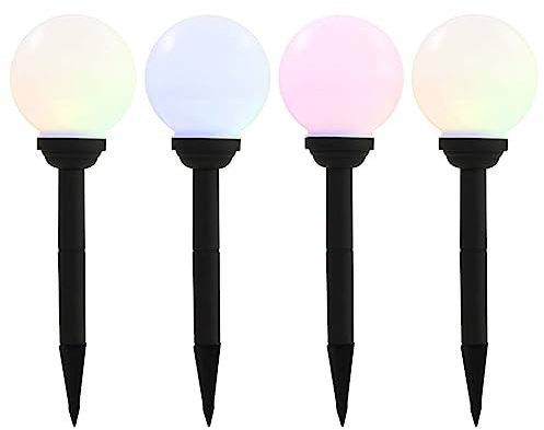 vidaXL 4 x Lampada solare a sfera LED da giardino, 15 cm, per terrazza