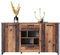 Newfurn Kommode Betonoptik Dunkelgrau Old Wood Sideboard Vintage Indurstrial - 156,4x86,3x41,6 cm (BxHxT) - Highboard Anrichte - Wohnzimmer Schlafzimmer Flur Esszimmer