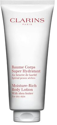 Clarins Moisture-Rich Body Lotion 200ml | Deeply Nourishing Shea Butter Formula, 48-Hour Hydration, Suitable for Dry & Dehydrated Skin